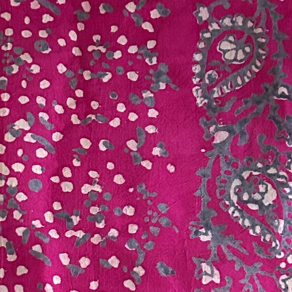 Vibrant Pink Paisley Long Scarf - Picture 2 of 4